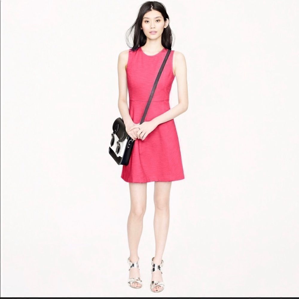 J.Crew knit princess seam fit and flare coral mini day dress
